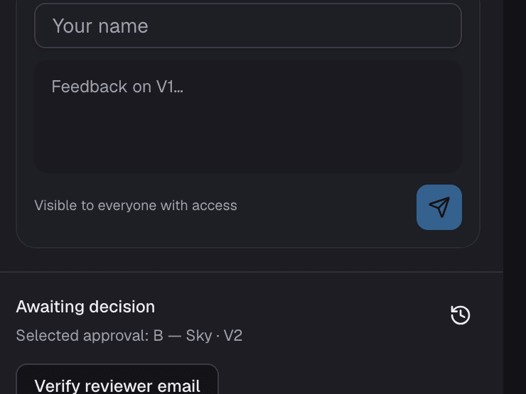 The guest feedback composer on a shared review
